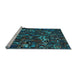 Sideview of Machine Washable Transitional Charcoal Black Rug, wshpat3426lblu