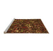 Sideview of Machine Washable Transitional Sedona Brown Rug, wshpat3426org