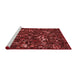 Sideview of Machine Washable Transitional Red Rug, wshpat3426rd