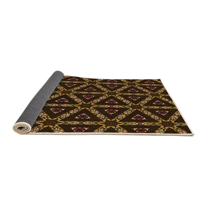 Thickness of Patterned Light Brown Rug, pat3427org