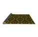 Thickness of Patterned Dark Yellow Green Rug, pat3427yw