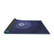 Thickness of Patterned Royal Blue Rug, pat3428blu