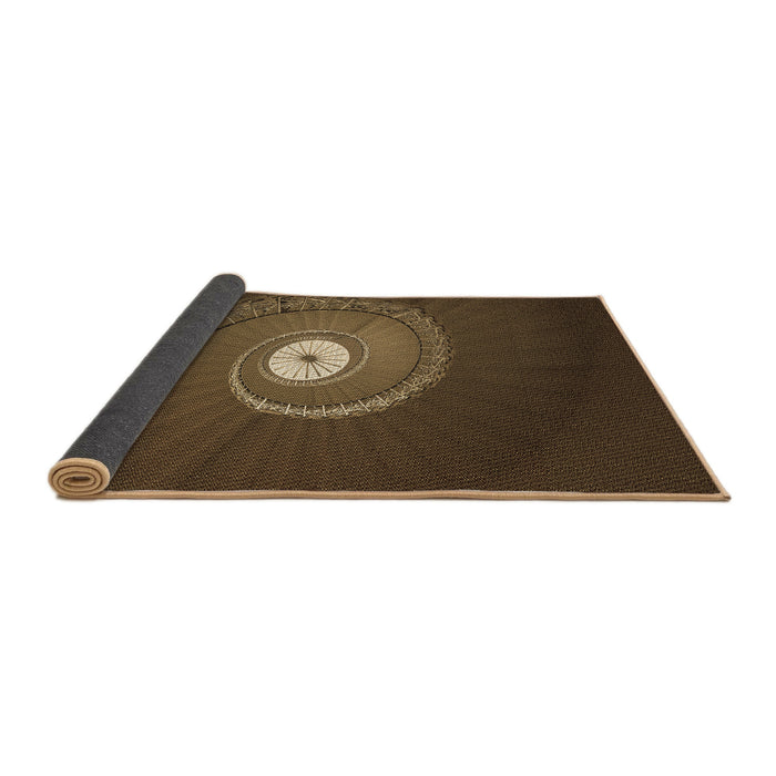 Thickness of Patterned Red Rug, pat3428brn