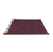 Sideview of Machine Washable Transitional Chestnut Brown Rug, wshpat343brn