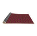 Thickness of Patterned Chestnut Red Rug, pat343org