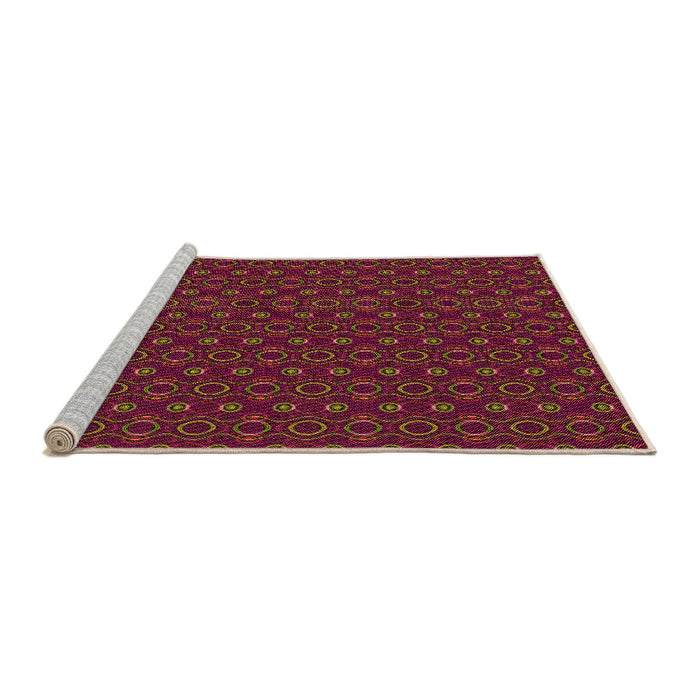 Sideview of Machine Washable Transitional Chestnut Red Rug, wshpat343org