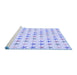 Sideview of Machine Washable Transitional Lavender Blue Rug, wshpat3430blu