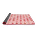 Thickness of Patterned Light Rose Pink Rug, pat3430rd