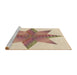 Sideview of Machine Washable Transitional Golden Blonde Gold Rug, wshpat3431brn