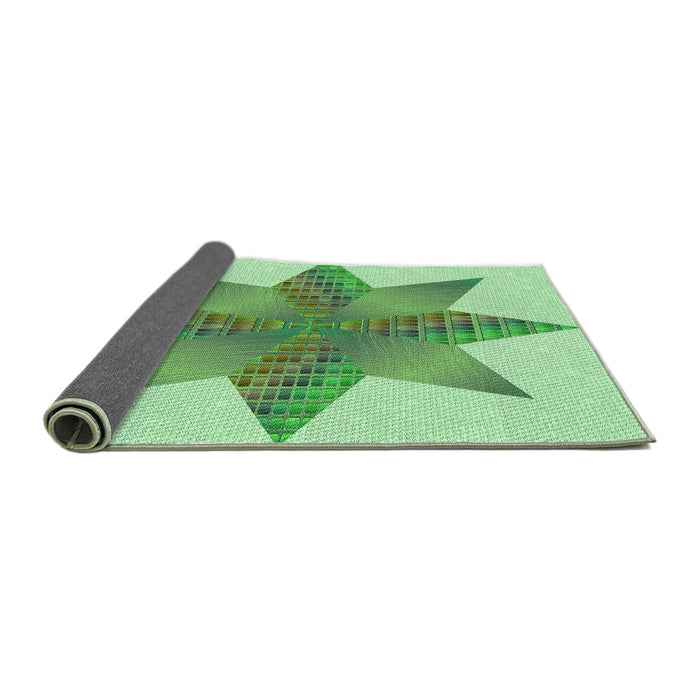 Thickness of Patterned Light Green Rug, pat3431grn