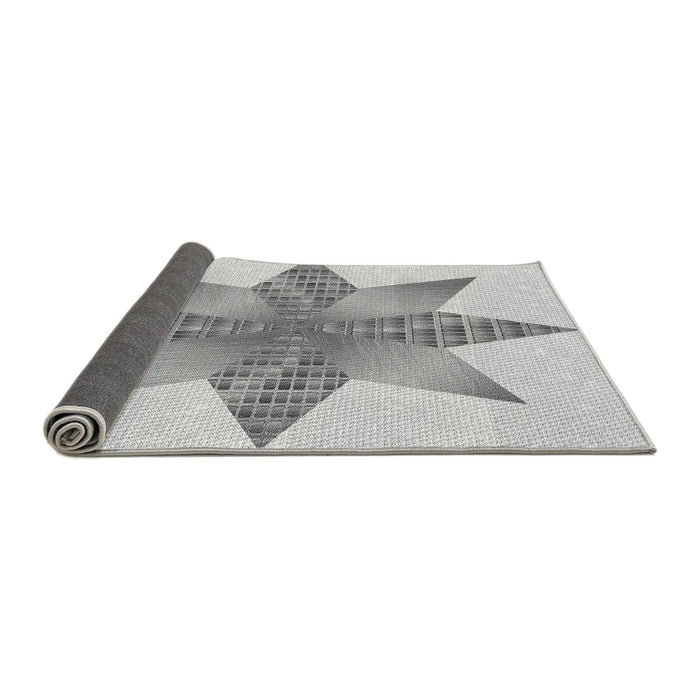 Thickness of Patterned Gunmetal Gray Rug, pat3431gry