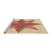 Sideview of Machine Washable Transitional Bright Orange Rug, wshpat3431org