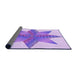 Thickness of Patterned Blossom Pink Rug, pat3431pur