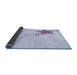 Thickness of Patterned Lavender Blue Rug, pat3432blu