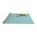 Sideview of Machine Washable Transitional Northern Lights Blue Rug, wshpat3432lblu