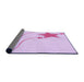 Thickness of Patterned Violet Purple Rug, pat3432pur