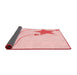 Thickness of Patterned Pastel Red Pink Rug, pat3432rd