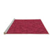 Sideview of Machine Washable Transitional Red Rug, wshpat3433org