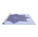 Sideview of Machine Washable Transitional Periwinkle Purple Rug, wshpat3434blu