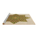 Sideview of Machine Washable Transitional Khaki Gold Rug, wshpat3434brn