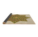 Thickness of Patterned Khaki Gold Rug, pat3434brn