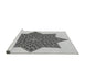 Sideview of Machine Washable Transitional Gray Rug, wshpat3434gry