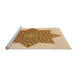 Sideview of Machine Washable Transitional Brown Gold Rug, wshpat3434org