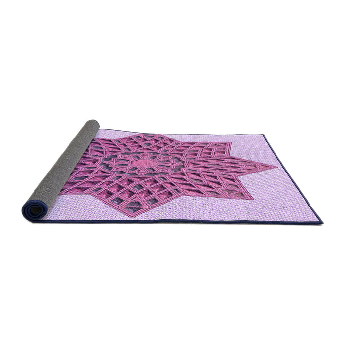 Thickness of Patterned Orchid Purple Rug, pat3434pur