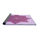 Thickness of Patterned Orchid Purple Rug, pat3434pur