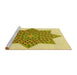 Sideview of Machine Washable Transitional Dark Golden Brown Rug, wshpat3434yw