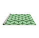 Sideview of Machine Washable Transitional Mint Green Rug, wshpat3437grn