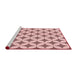 Sideview of Machine Washable Transitional Light Rose Pink Rug, wshpat3437rd