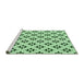 Sideview of Machine Washable Transitional Mint Green Rug, wshpat3438grn