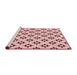 Sideview of Machine Washable Transitional Light Rose Pink Rug, wshpat3438rd