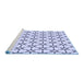 Sideview of Machine Washable Transitional Lavender Blue Rug, wshpat3439blu