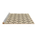 Sideview of Machine Washable Transitional Brown Rug, wshpat3439brn