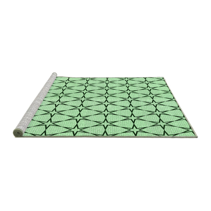 Sideview of Machine Washable Transitional Mint Green Rug, wshpat3439grn