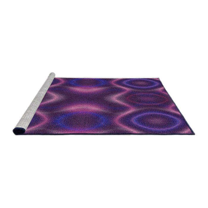 Sideview of Machine Washable Transitional Dark Orchid Purple Rug, wshpat344pur