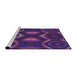 Sideview of Machine Washable Transitional Dark Orchid Purple Rug, wshpat344pur