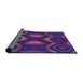 Thickness of Patterned Dark Orchid Purple Rug, pat344pur