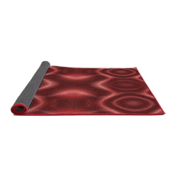 Thickness of Patterned Crimson Red Rug, pat344rd