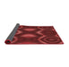 Thickness of Patterned Crimson Red Rug, pat344rd