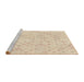 Sideview of Machine Washable Transitional Moccasin Beige Rug, wshpat3440brn