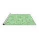 Sideview of Machine Washable Transitional Mint Green Rug, wshpat3440grn