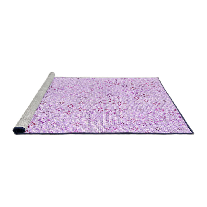Sideview of Machine Washable Transitional Violet Purple Rug, wshpat3440pur