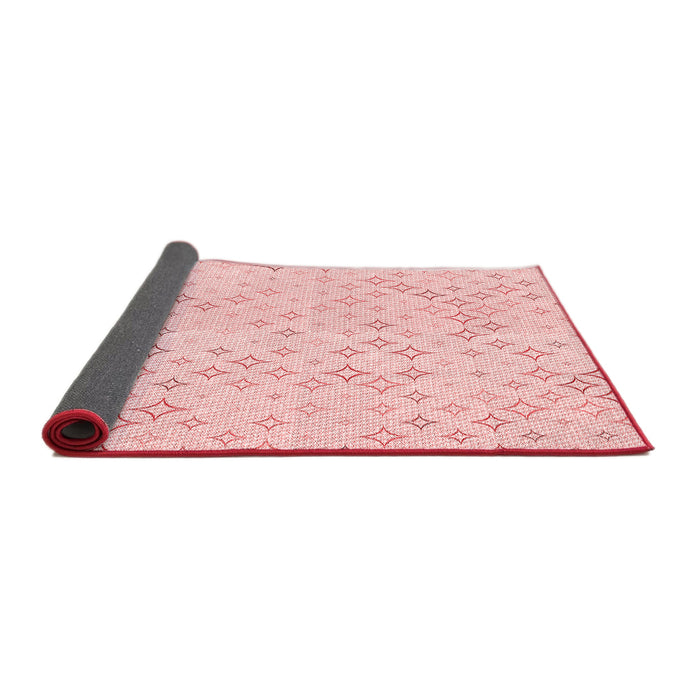 Thickness of Patterned Pastel Red Pink Rug, pat3440rd