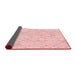 Thickness of Patterned Pastel Red Pink Rug, pat3440rd