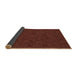 Thickness of Patterned Mahogany Brown Rug, pat3441brn