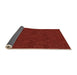 Thickness of Patterned Cranberry Red Rug, pat3441org