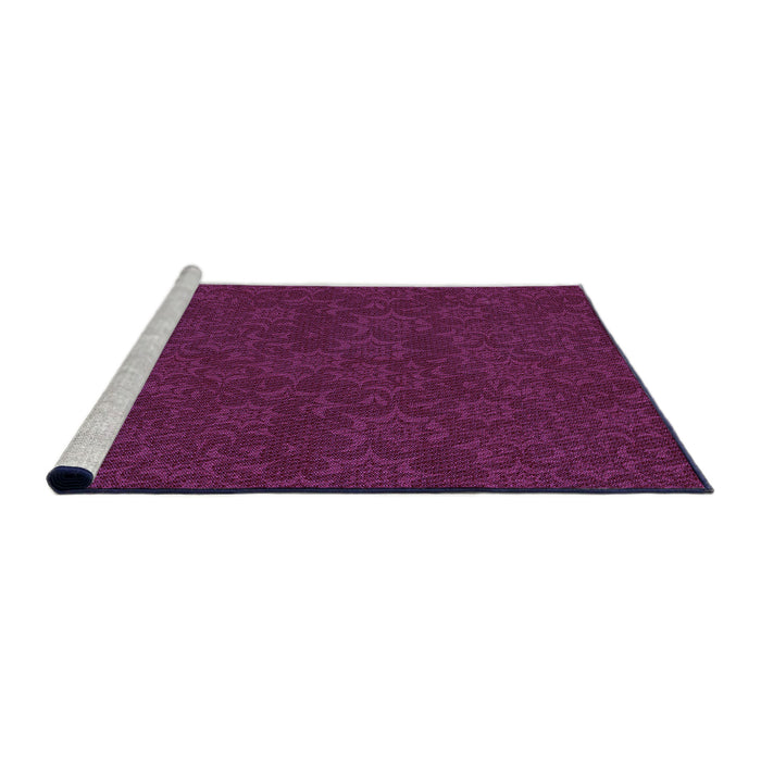 Sideview of Machine Washable Transitional Plum Purple Rug, wshpat3441pur